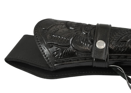 Western Holster - XX-Long/Wide Barrel - RH draw - Black Tooled
