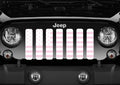 White & Baby Pink American Flag Grille Insert