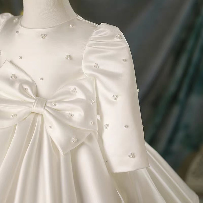 White Girl Dress for Kids 1st Birthday Party Communion J759