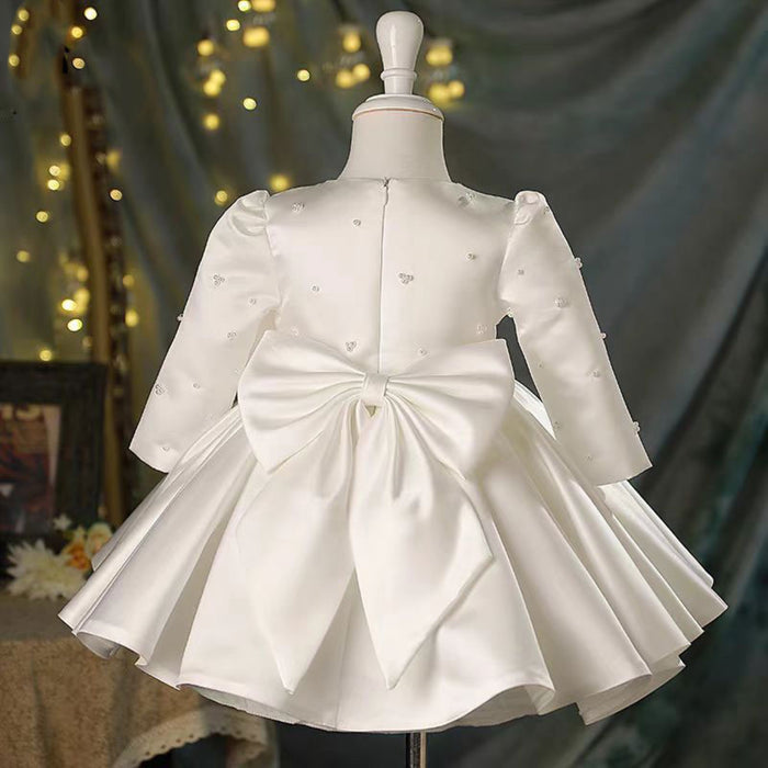 White Girl Dress for Kids 1st Birthday Party Communion J759