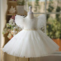 White Girl Dress Kids Wedding Birthday Holiday Party Gown J450