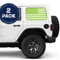 White & Green Side Windows Printed Vinyl Decal