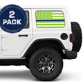 White & Green Thin Blue Line Side Windows Printed Vinyl Decal