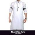 White Men's Plain Kurta Fashion KP015