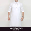 White Men's Plain Kurta