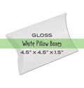 White Pillow Boxes (Medium) . 4.5x4.5x1.5 - Scrap Bits