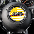 White & Yellow Thin Red Line Steering Wheel Decal