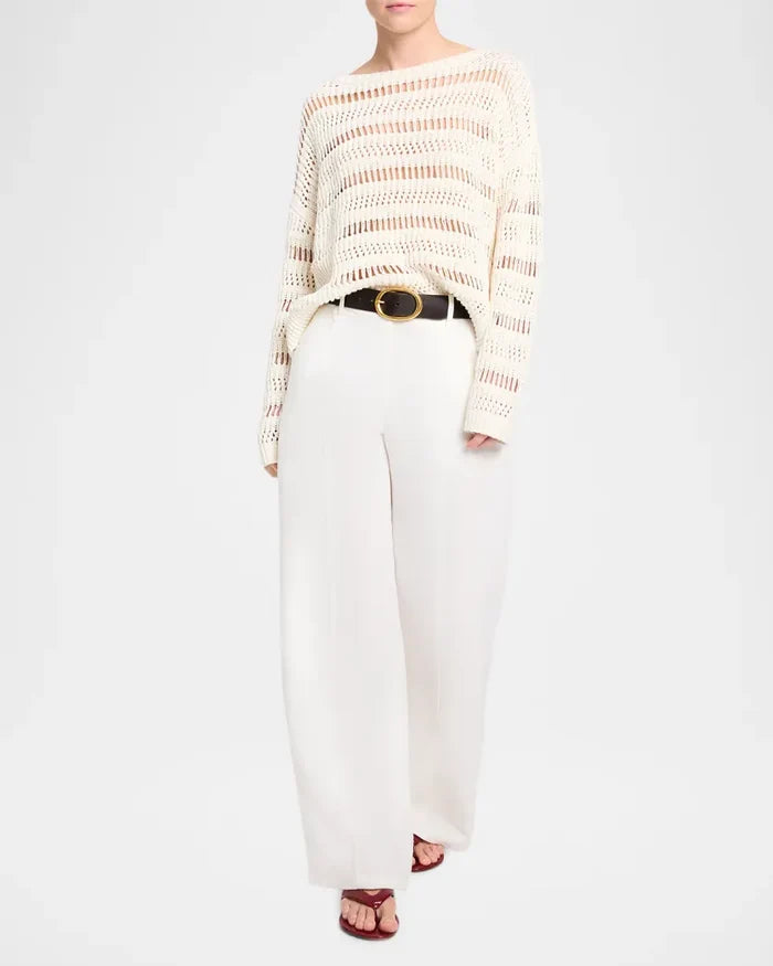 Wide Neck Long Sleeve - Ivory