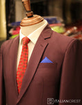 Wine Single Breasted Suit