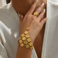 Women's Middle East Ramadan Coins Bracelet Ring Set