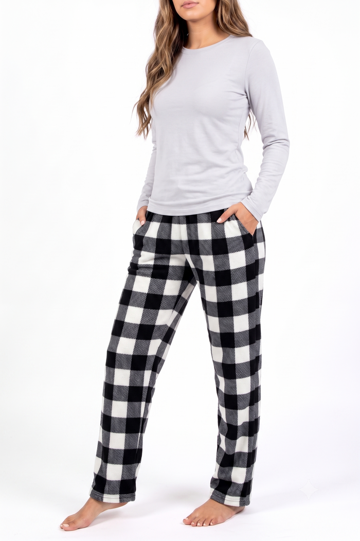 Women's Pajamas Beige Tartan