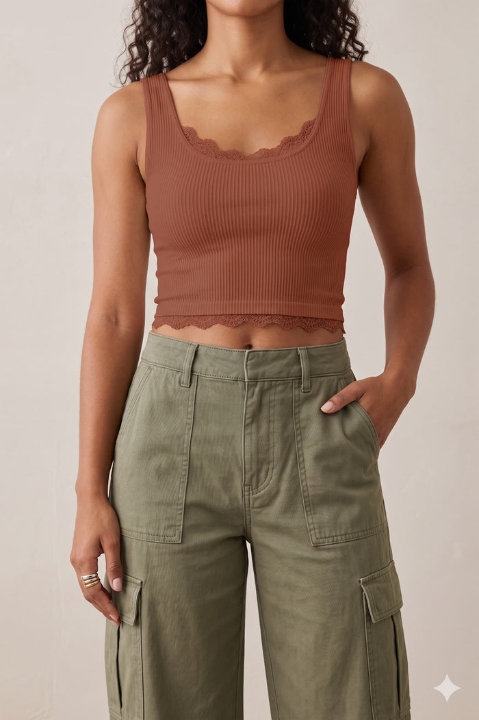 Women's Seamless Lace Scalloped Bra