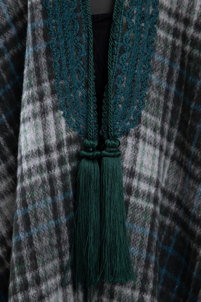 Wool & Cashmere Plaid Abaya