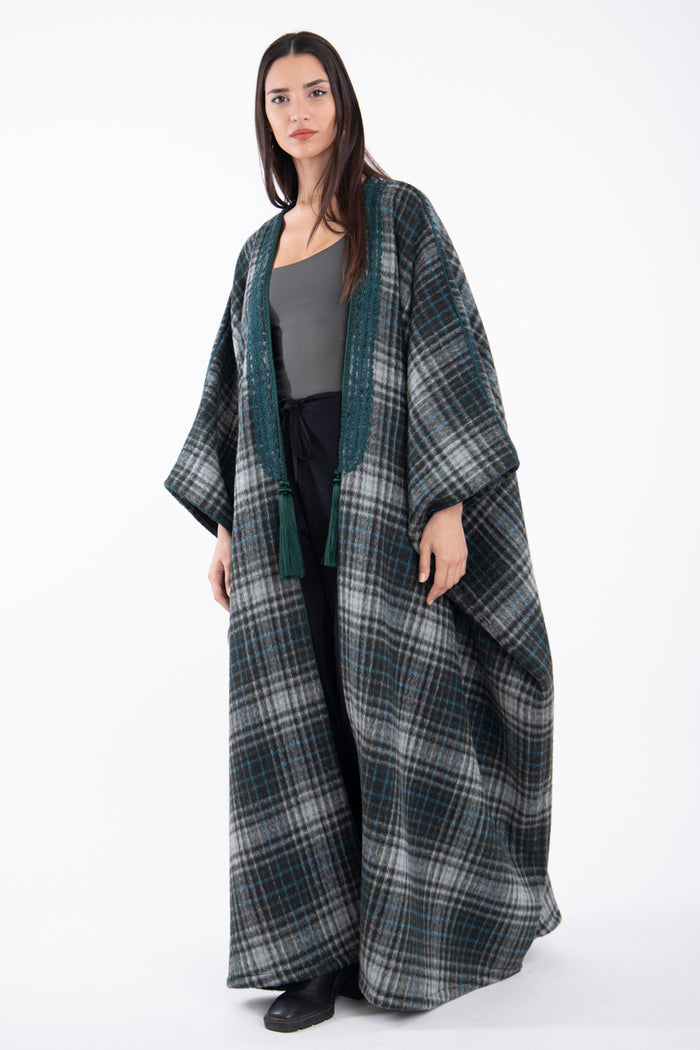 Wool & Cashmere Plaid Abaya