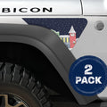 Xmas Village 2pc Vinyl Fender Decal