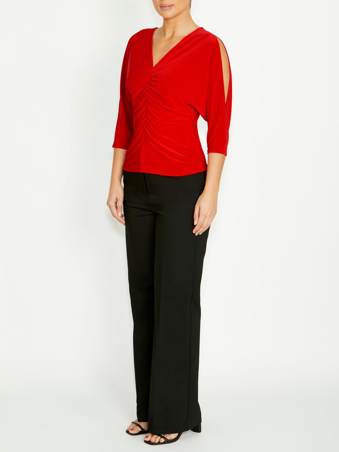 Women's Jersey Top in Red | Yasmina