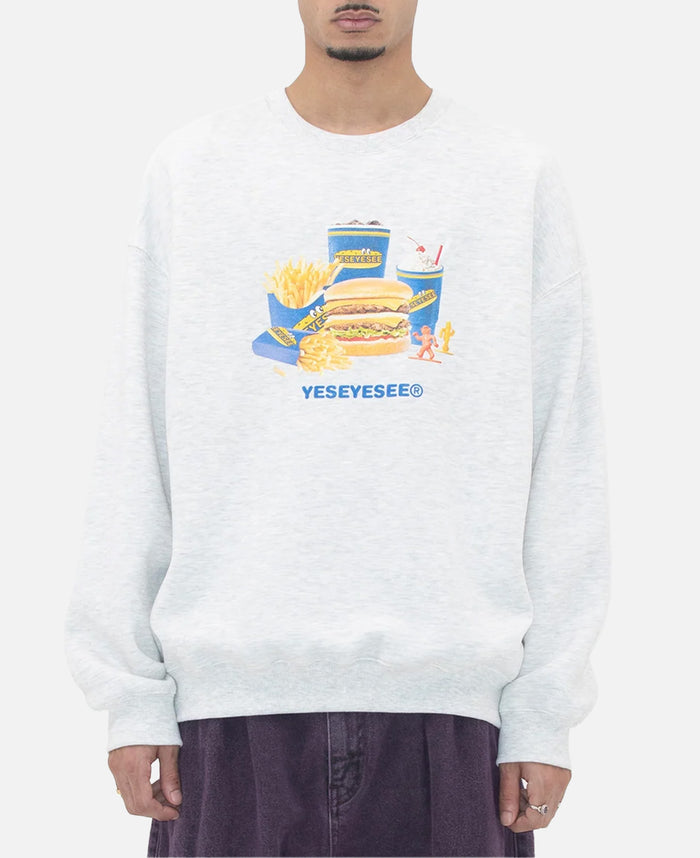 Y.E.S Burger Set Sweatshirt (Grey)