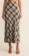 Z Supply Europa Plaid Midi Skirt